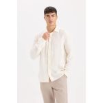 product_image_name-Defacto-Man Polo Neck Regular Fit Long Sleeve Shirt - White-2