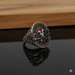 "925 Italian Sterling Silver Ring with Elegant Design"