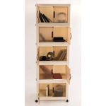 دولاب فانتازيا لتخزين شفاف 5 ارفف من البلاستيك خورشيد - بيج . العلامة التجارية-