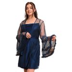 product_image_name-Generic-طقم رووب 3 قطع ( قميص الخامة ستان + رووب  الخامة دانتيلا + حزام ) , موديل 238 , كحلي-2