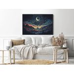 product_image_name-Generic-التوضيح سماء الليل مع نجوم الأبراج القمر مطبوعة قماش جدار الفن 90x60 سم-3