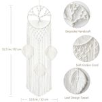 product_image_name-Generic-صائدة الأحلام المكرمية لغرفة النوم، ديكور حائط بوهو كبير معلق  لتزيين المنزل 82-2