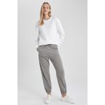 product_image_name-Defacto-Woman Jogger Standard Fit Elastic Band Thick Sweatshirt Fabric Trousers-4