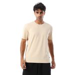 Activ Regular Fit Basic Slip On T-Shirt - Beige