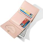 product_image_name-Generic-محفظة عملات معدنية - محفظة صغيرة بنمط قطة رائعة، تصميم صغير ثلاثي الطيات مع نافذة لبطاقة الهوية، فتحات للنقود والبطاقات، مصنوعة من جلد البولي يوريثين عالي الجودة، مثالية للاستخدام اليومي (بينك)-4