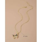 product_image_name-SHEIN-Women Butterfly Necklace – Gold Elegant Lightweight Design-3