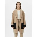 Freska بالطو صوف كلاسيك بتحديد أطراف متباين