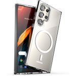 product_image_name-Generic-جراب ماج مغلف لموبايل سامسونج جالاكسي S24 الترا 2024 متوافق مع سيف غطاء مغناطيسي للشحن اللاسلكي شفاف كريستالي بولي يوريثين حراري من كربونات -1