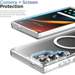 product_image_name-Generic-جراب ماج مغلف لموبايل سامسونج جالاكسي S24 الترا 2024 متوافق مع سيف غطاء مغناطيسي للشحن اللاسلكي شفاف كريستالي بولي يوريثين حراري من كربونات -5