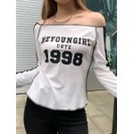 product_image_name-SHEIN-تي شيرت نسائي كاجوال بألوان متباينة وتطريز بتصميم رقبة غير متماثلة-2