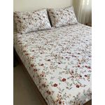 YARLIN طقم سرير يارلين (ملاءة سرير مُحكمة للأسرة بحجم 160 سم و2 أكياس وسائد صغيرة بتصميم بتلات)