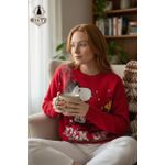 product_image_name-Generic-بلوفر عيد ميلاد أحمر مع تصميم سنوبي لامع لمظهر احتفالي مرح.-3