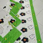 product_image_name-Generic-طقم مفارش انتريه كابوتونيه منقوش بالورود - وايت في اخضر - كنبة و ٣ مناديل-2