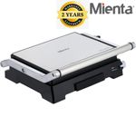 product_image_name-Mienta-شواية وضاغط بانيني ميانتا ماستر 2000 وات – جريل كهربائي متعدد الاستخدام – 5 مستويات حرارة – ألواح غير لاصقة – تحضير بانيني وبرجر وستيك – موديل CG28209A – ضمان عامين-5