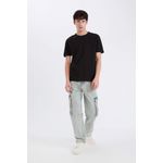 product_image_name-Defacto-Regular Fit Crew Neck Dirty T-Shirt-2