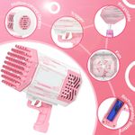 product_image_name-Generic-مسدس بابلز كهربائي مع 69 فتحة للأطفال، مع محلول صابون للعب الداخلي والخارجي - للبنات والأولاد والحفلات - وردي، عمر 3+ سنوات-2