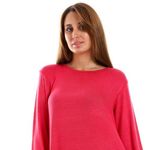 product_image_name-Kady-Ruffle Trim Slip On Plain Fuchsia Dress-4