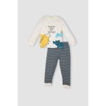 product_image_name-Defacto-Baby Boy Baby Neck Regular Fit Knitted Pyjamas - Ecru-3
