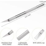 product_image_name-Generic-مجموعة سكاكين هواية دقيقة من 10 قطعة، سكين تقطيع دقيق من الستانلس ستيل لاعادة التعبئة لاصلاح الجوال والفنون والهوايات ودفتر القصاصات والاستنسل (فضي)-2