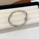 product_image_name-Generic-Luxury Stainless Steel Nail Bangle Bracelet - Modern Silver-Tone Cuff-2