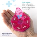 product_image_name-Generic-Small Weekly Pill Organizers – Round Travel Pill Dispenser, 7-Day Mini Medicine Holder & Vitamin Container-5