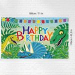 product_image_name-Generic-زينة حفلة الديناصورات، لافتة خلفية موضوع ديناصورات الغابة، بمقاس 71x43 بوصة لافتة خلفية للتصوير لحفلات عيد ميلاد الأطفال، للمستلزمات وللبنين والبنات-3