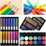 product_image_name-General-طقم فنون عام 150 قطعة، مجموعة أدوات الرسم والتلوين مع صندوق فني محمول-4