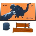 Ultra ساعة ذكية X8 الترا بلس بلون برتقالي