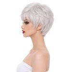 product_image_name-Generic-باروكه للنساء قصيره مدرجه من الفايبر الحراري باللون الفضي بغره اماميه علي الجبهه -2