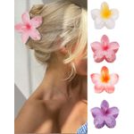 product_image_name-Generic-توك شعر على شكل مخلب للزهور - 4 قطع للشعر الكثيف، ثبات قوي غير زلق، هاواي، مشابك شعر كبيرة وجميلة، مشبك موز للشعر الخفيف، إكسسوارات للشعر للنساء والفتيات هدايا العطلات -1