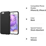 product_image_name-Generic-غطاء سيليكون متوافق مع iPhone 6 / iPhone 6S، غطاء جل مطاطي من السيليكون الناعم مقاوم للصدمات مع تشطيب غير لامع وبطانة داخلية من القماش باللون الأسود-4