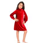 product_image_name-Bondok-Pearl Slim Dress for Girls, Velvet Long Sleeve ( RED, BLACK, EMERALD GREEN, NAVY BLUE AND DEEP FUCHSIA)-2