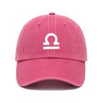  Pink Libra Baseball Cap White