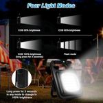 product_image_name-Generic-مصباح يدوي صغير محمول بتقنية COB بإضاءة ساطعة 1000 لومن، مصباح يدوي LED قابل لإعادة الشحن مع سلسلة مفاتيح و4 أوضاع إضاءة، مصباح جيب محمول مع حامل مغناطيسي قابل للطي للمشي لمسافات طويلة والتخييم (قطعة واحدة)-6