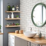 product_image_name-Generic-Emfogo Wood Picture Ledge Shelf Rustic Floating Wall Shelves Set of 3 for Storage and Display 16.9 inch Weathered Grey-4