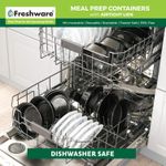 product_image_name-Freshware-أوعية تحضير الوجبات (عبوة من 30 قطعة) أوعية بلاستيكية بأغطية للشوربة والسلطة، صندوق بينتو لتخزين الطعام، خالية من مادة BPA، قابلة للتكديس، صناديق غداء، آمنة للاستخدام في الميكروويف/غسالة الصحون/الفريزر (28 أونصة)-8