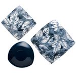 Lotus طقم عشاء بورسلين 18 قطعة مربع خامة عالي الجودة