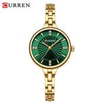 product_image_name-Curren-9097 Original Brand Green Gold Stainless Steel Band Wrist Watch For Women-2