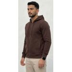 Generic سويت شيرت بني بسحاب - 100% قطن - قصة عادية - image 2