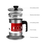 product_image_name-Generic-Oil Grease Can, 1.4L Oil Can with Soft Mesh Dustproof Lid and Non-Slip Dish Base, Easy Grip Handle, Suitable for Storing Frying and Cooking-5