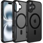 product_image_name-Generic-جراب مغناطيسي لهاتف متوافق مع ايفون 16 بلص مج سيف حماية عسكرية مقاومة للصدمات غطاء هاتف شفاف غير لامع بوصة اسود-1