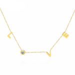 product_image_name-Generic-قلادة حرف الحب - مصنوعة من الفولاذ المقاوم للصدأ المطلية بالذهب-1