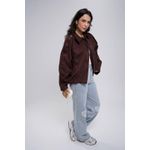 product_image_name-Vogue Egypt-جاكيت جلد الشامواه نسائي بحجم كبير باللون البني الأنيق-3