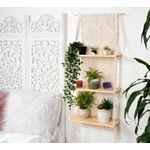 product_image_name-Antikiano-Macrame Wall Hanging Shelf - Bohemian Wall Decor for Bedroom - Woven Rope Macrame Wall Art as Boho Bathroom Shelf Decor - Macrame Shelf Wall Hanging Plant Hanger with Crochet Wall Hangings-1