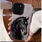 product_image_name-Generic-غطاء آيفون 12 Pro، غطاء حماية مخصص على شكل حصان أسود مناسب لجهاز آيفون 12 Pro، باللون الرمادي.-3