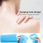 product_image_name-Generic-Silicone Back Scrubber For Shower, Double Sided Body Bath Bush, Exfoliating Body Brush Back Washer, Deep Clean Massage Skin,Comfortable Massage Back Cleaner For Men and Women (Blue)-4