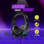 Awei Headset Wired Gaming GM-5 – Black, Comfortable Fit, Clear Sound