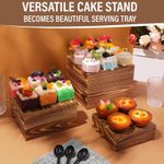 product_image_name-Generic-3 قطع من حامل الكيك الخشبي البني العتيق من باريدات، حوامل عرض خشبية ريفية لعرض الحفلات، صندوق عرض مربع قابل للتكديس للحلوى والمقبلات والخطوبة وحفلات الزفاف-4