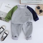 product_image_name-Arsuxeo-Spring Autumn Children Clothes Set Patchwork Kids Boys Two-Piece Sets Casual Tracksuit Tops Pants-4