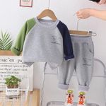 product_image_name-Arsuxeo-Spring Autumn Children Clothes Set Patchwork Kids Boys Two-Piece Sets Casual Tracksuit Tops Pants-5